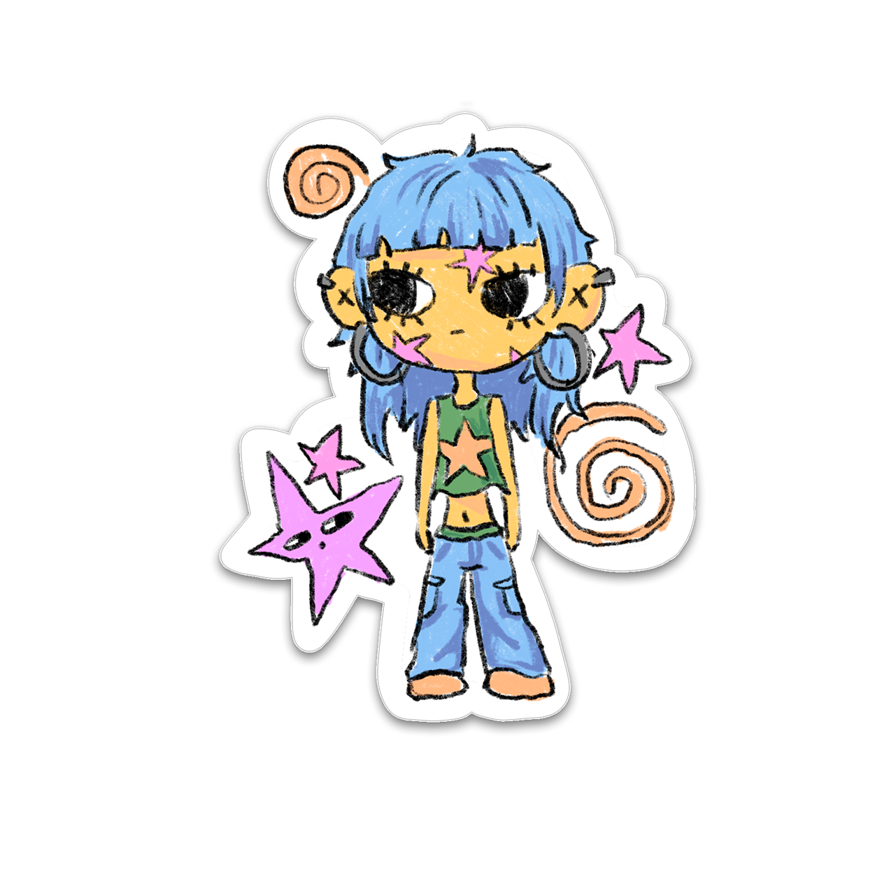 Star Girl Sticker