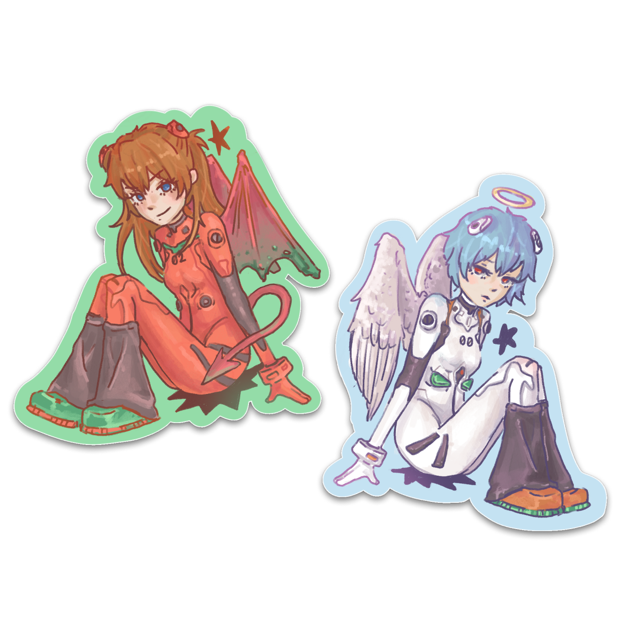 Asuka & Rei Stickers