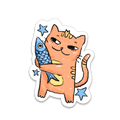 Fishy Cat Sticker